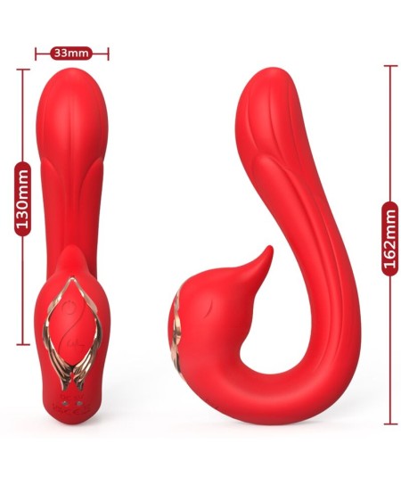 ARMONY - DELFIN VIBRADOR MULTIPOSICION & EFECTO CALOR ROJO