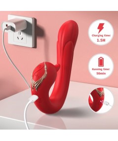 ARMONY - DELFIN VIBRADOR MULTIPOSICION & EFECTO CALOR ROJO