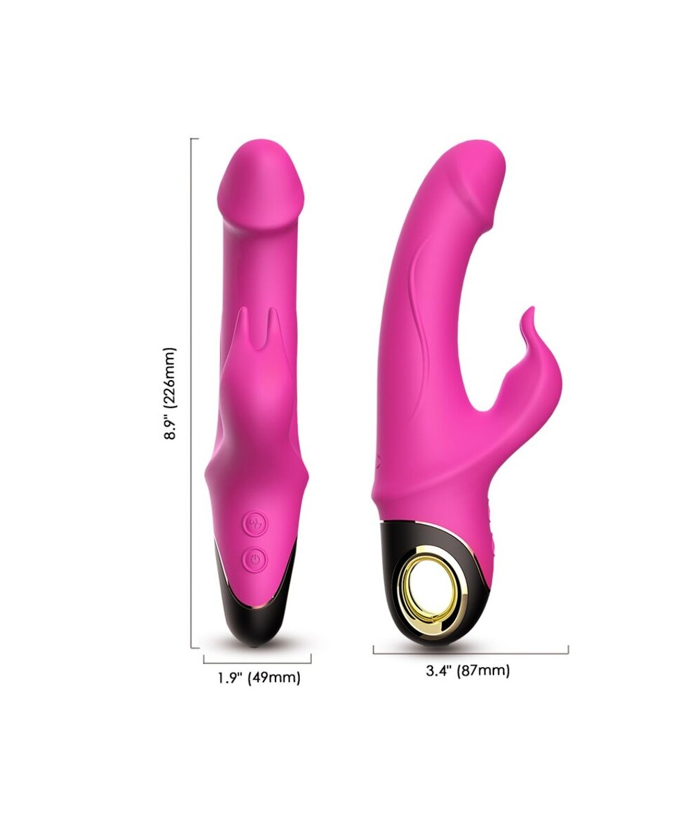 ARMONY - METEROR DILDO VIBRADOR RABBIT ROTADOR FUCSIA