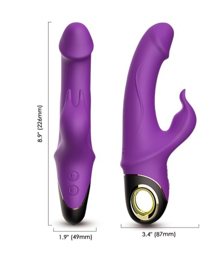 ARMONY - METEROR DILDO VIBRADOR RABBIT ROTADOR VIOLETA