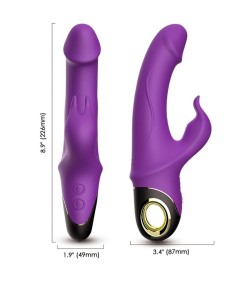 ARMONY - METEROR DILDO VIBRADOR RABBIT ROTADOR VIOLETA