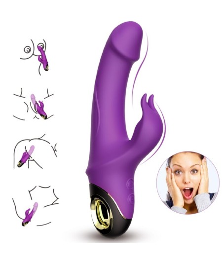 ARMONY - METEROR DILDO VIBRADOR RABBIT ROTADOR VIOLETA