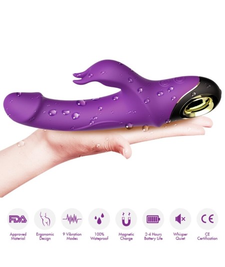 ARMONY - METEROR DILDO VIBRADOR RABBIT ROTADOR VIOLETA