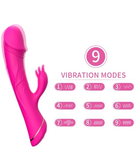 ARMONY - DILDO VIBRADOR RABBIT SILICONA FUCSIA