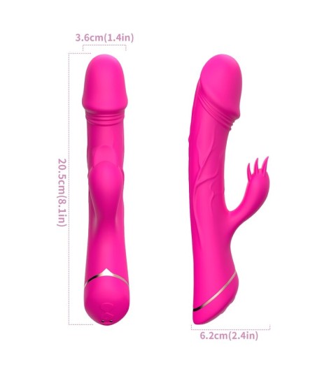 ARMONY - DILDO VIBRADOR RABBIT SILICONA FUCSIA