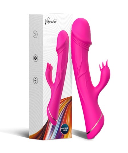 ARMONY - DILDO VIBRADOR RABBIT SILICONA FUCSIA