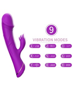 ARMONY - DILDO VIBRADOR RABBIT SILICONA VIOLETA