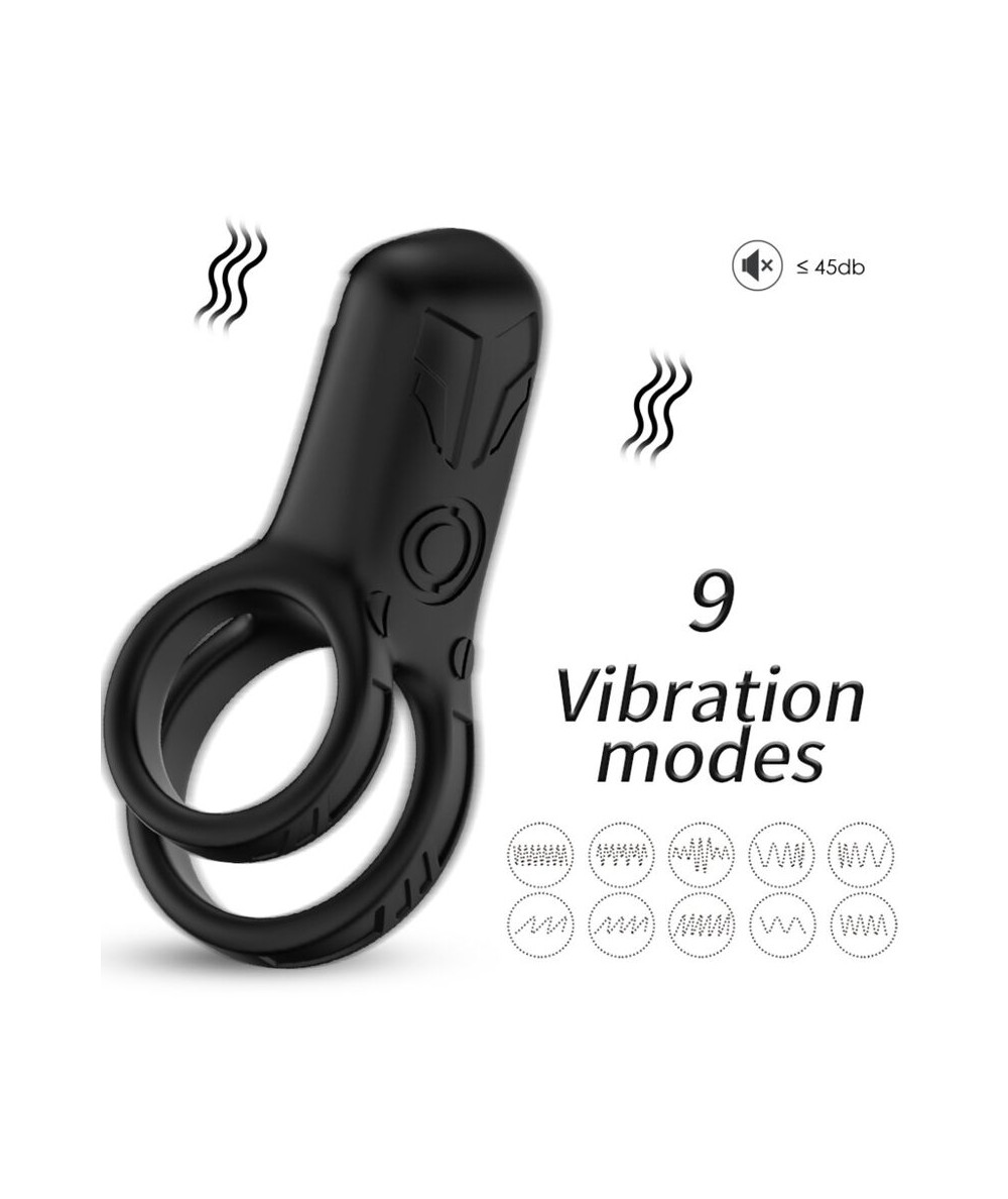 ARMONY - DOBLE ANILLO VIBRADOR NEGRO