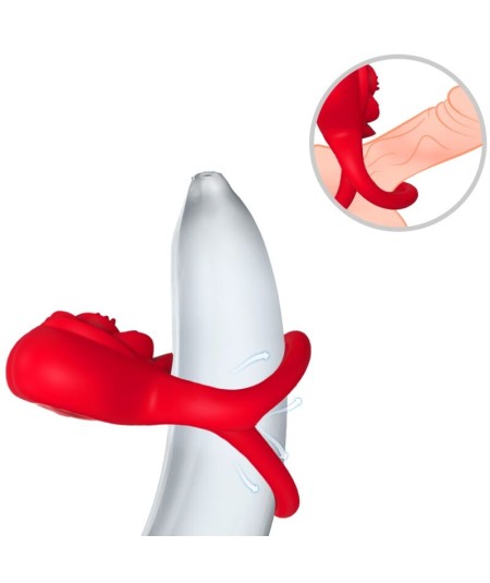 ARMONY - ANILLO VIBRADOR CORAZÓN ROJO