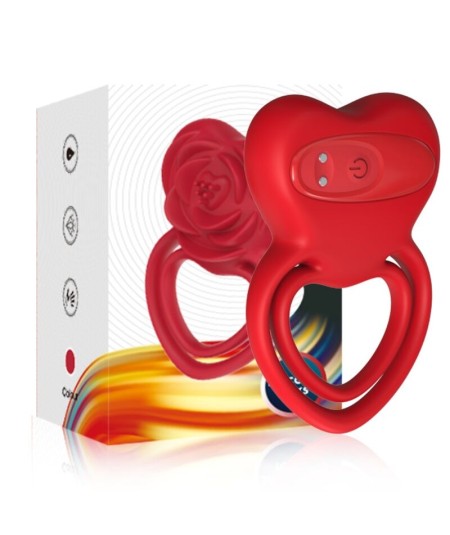 ARMONY - ANILLO VIBRADOR CORAZÓN ROJO