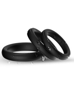 ARMONY - TRIPLE ANILLO SILICONA NEGRO