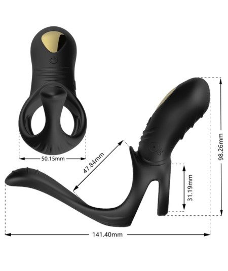 ARMONY - JOY JUMPER ANILLO VIBRADOR PAREJAS & PLUG ANAL NEGRO