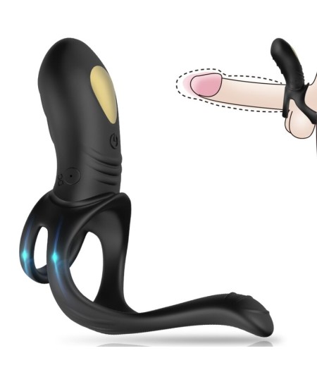 ARMONY - JOY JUMPER ANILLO VIBRADOR PAREJAS & PLUG ANAL CONTROL REMOTO NEGRO