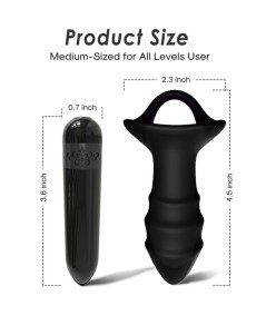 ARMONY - KYLIN DEDAL VIBRADOR & PLUG ANAL CONTROL REMOTO NEGRO