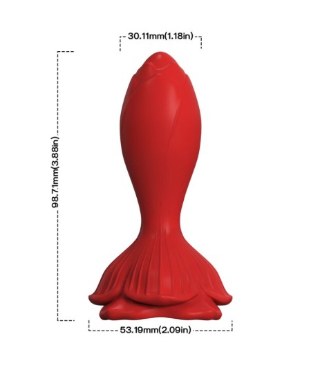 ARMONY - ROSA VIBRADOR & PLUG ANAL PEQUEÑO CONTROL REMOTO ROJO