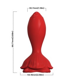 ARMONY - ROSA VIBRADOR & PLUG ANAL PEQUEÑO CONTROL REMOTO ROJO