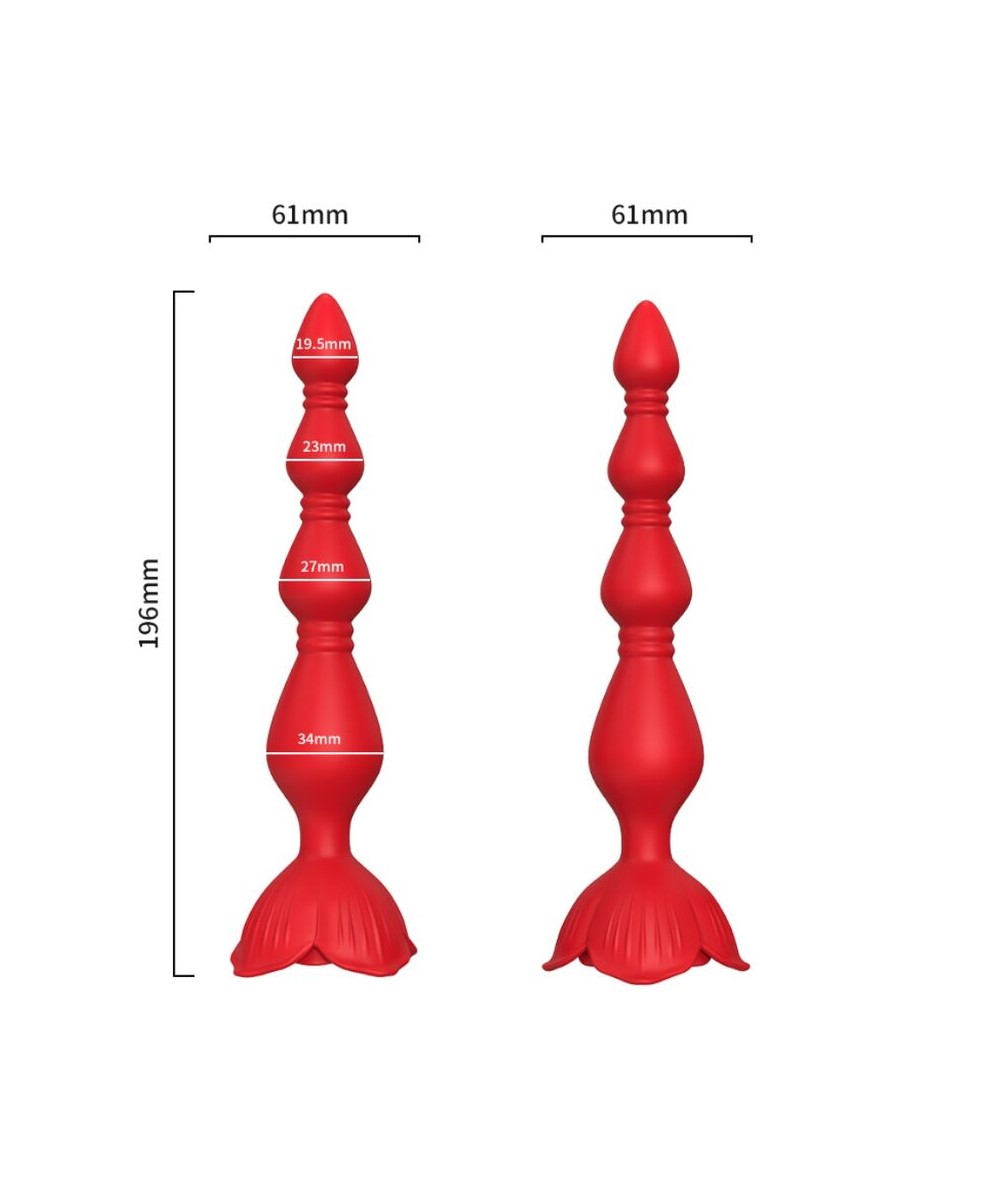 ARMONY - ROSA VIBRADOR PAGODA & PLUG ANAL ROJO