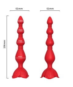 ARMONY - ROSA VIBRADOR PAGODA & PLUG ANAL ROJO