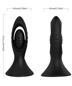 ARMONY - VIBRADOR & PLUG ANAL SILICONA NEGRO