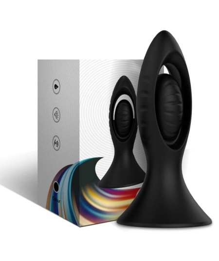 ARMONY - VIBRADOR & PLUG ANAL SILICONA NEGRO