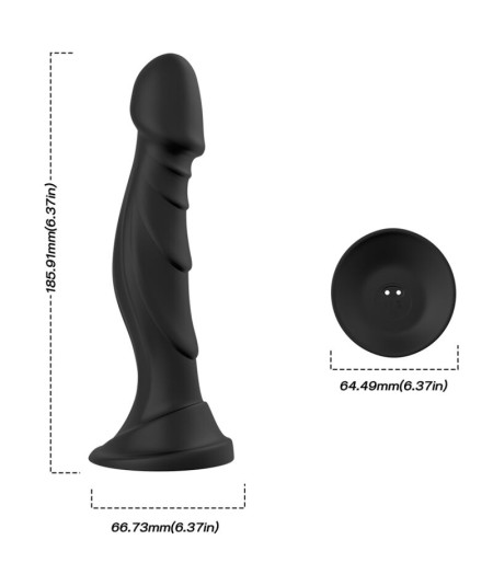 ARMONY - DILDO VIBRADOR & PLUG ANAL CONTROL REMOTO NEGRO