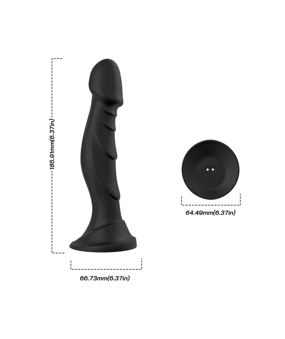 ARMONY - DILDO VIBRADOR & PLUG ANAL CONTROL REMOTO NEGRO