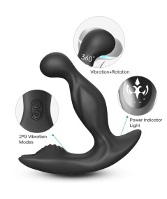 ARMONY - BAT KING VIBRADOR ANAL PROSTATA ROTADOR CONTROL REMOTO NEGRO