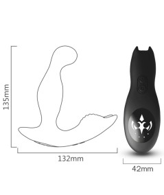 ARMONY - BAT KING VIBRADOR ANAL PROSTATA ROTADOR CONTROL REMOTO NEGRO