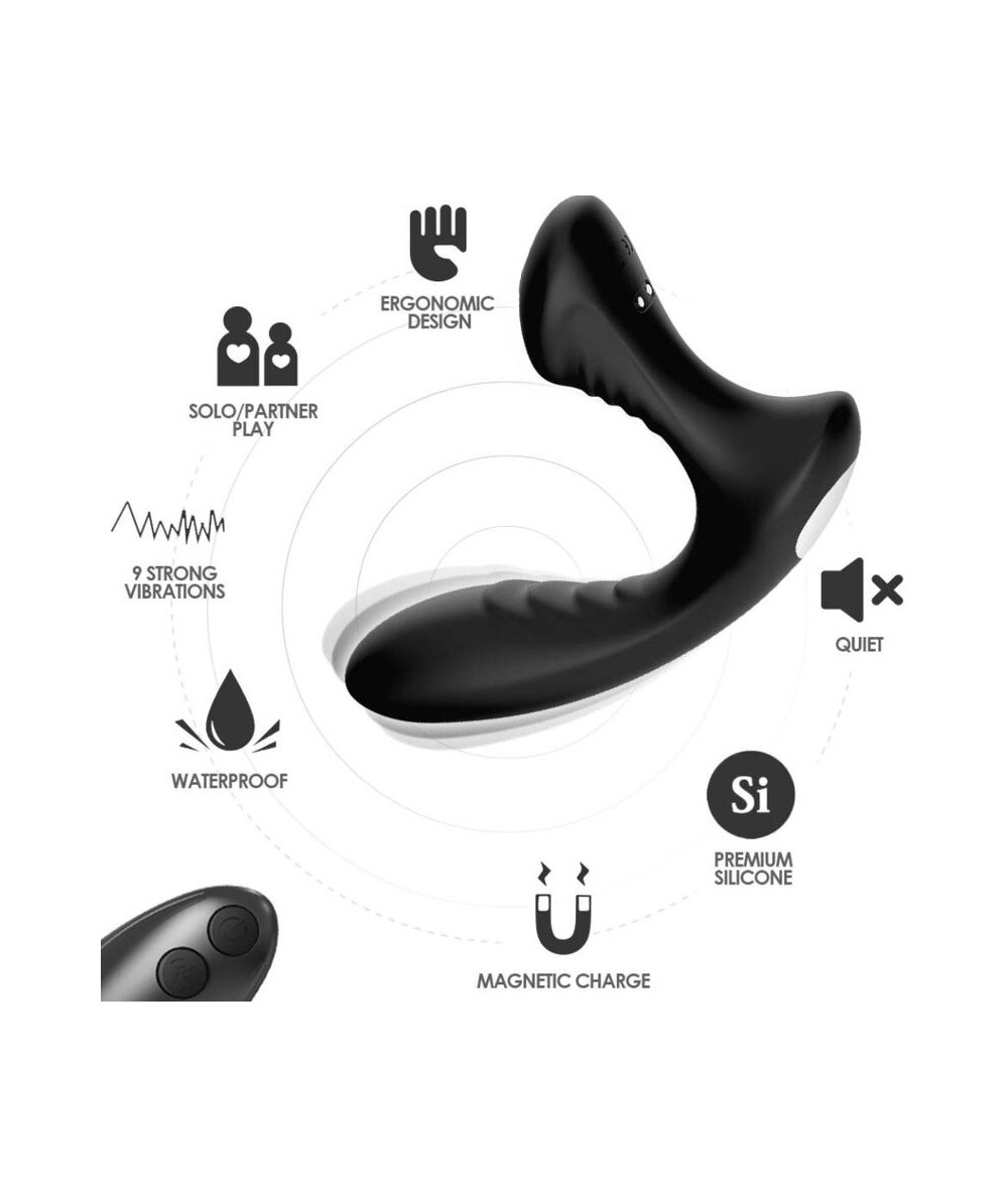 ARMONY - STORM VIBRADOR ANAL PROSTATA & PLUG CONTROL REMOTO NEGRO