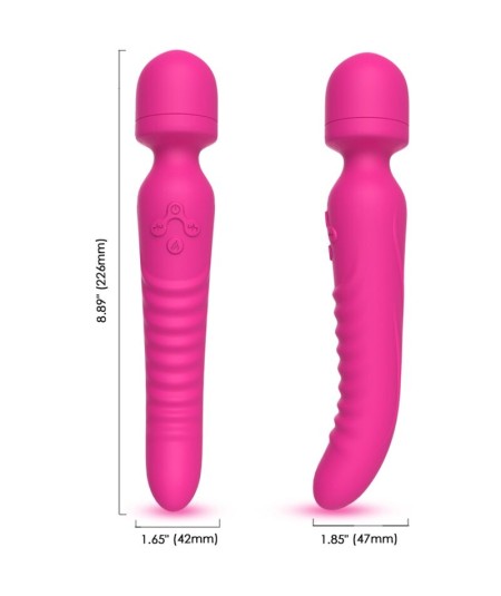 ARMONY - MISSION MASAJEADOR & VIBRADOR EFECTO CALOR FUCSIA