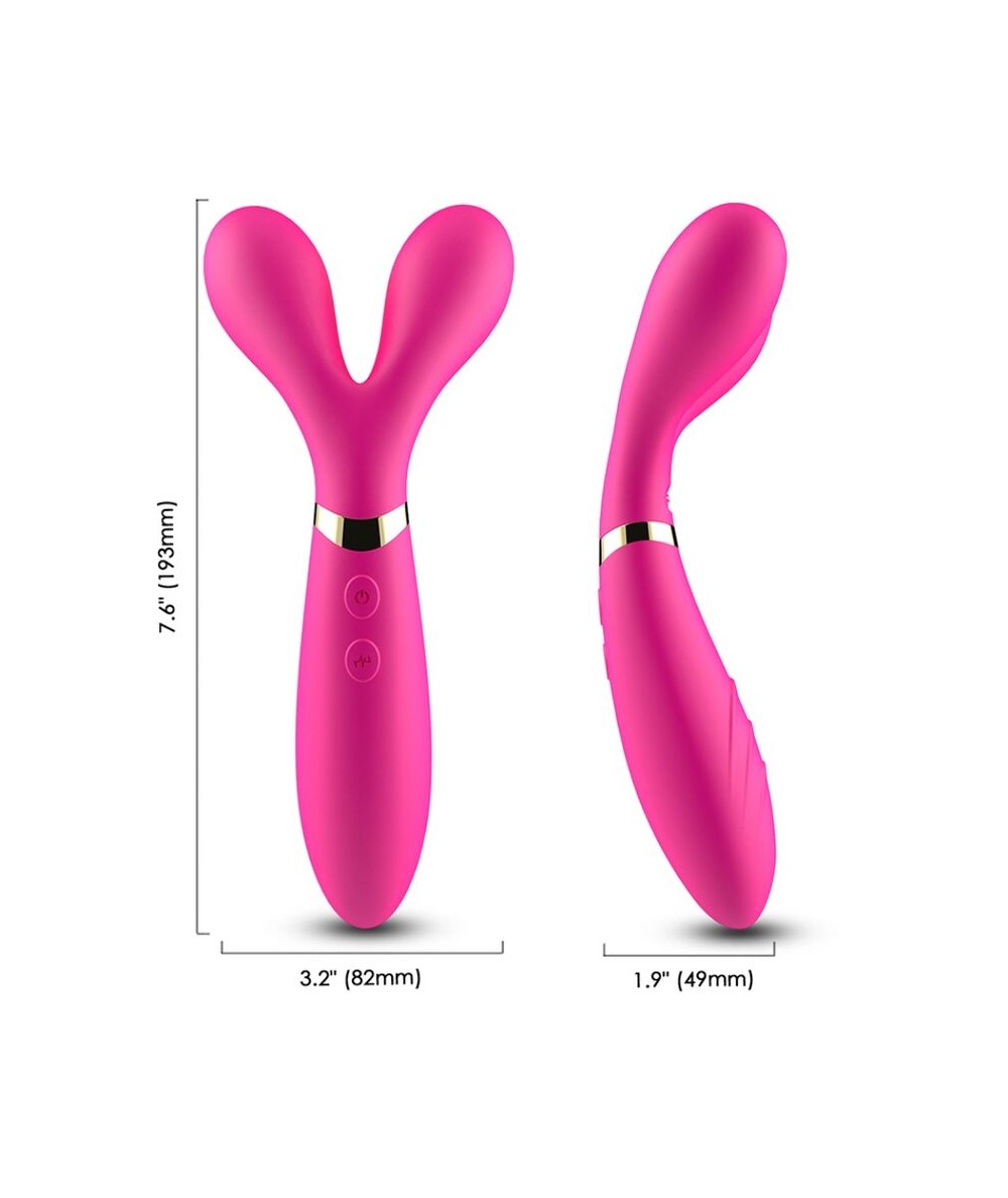 ARMONY - Y-WAND MASAJEADOR & VIBRADOR CABEZA DOBLE FUCSIA