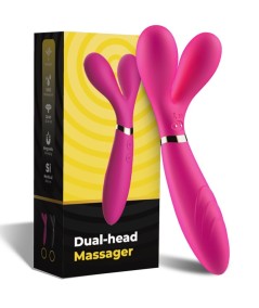 ARMONY - Y-WAND MASAJEADOR & VIBRADOR CABEZA DOBLE FUCSIA