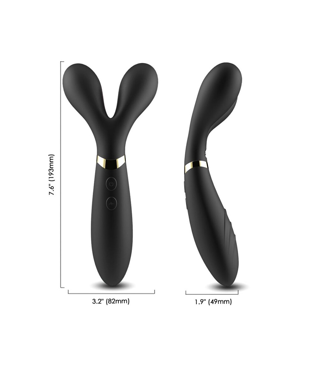 ARMONY - Y-WAND MASAJEADOR & VIBRADOR CABEZA DOBLE NEGRO