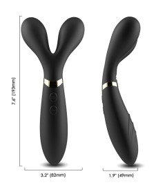 ARMONY - Y-WAND MASAJEADOR & VIBRADOR CABEZA DOBLE NEGRO