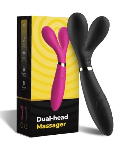 ARMONY - Y-WAND MASAJEADOR & VIBRADOR CABEZA DOBLE NEGRO