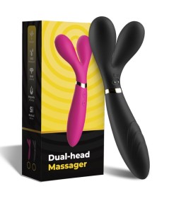 ARMONY - Y-WAND MASAJEADOR & VIBRADOR CABEZA DOBLE NEGRO