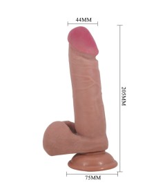 PRETTY LOVE - SLIDING SKIN SERIES DILDO REALÍSTICO CON VENTOSA PIEL DESLIZANTE NATURAL 20.5 CM