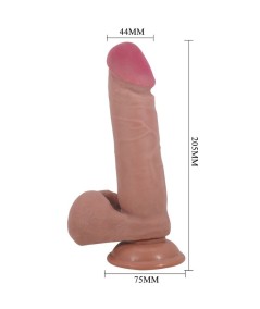 PRETTY LOVE - SLIDING SKIN SERIES DILDO REALÍSTICO CON VENTOSA PIEL DESLIZANTE MULATO 20.5 CM