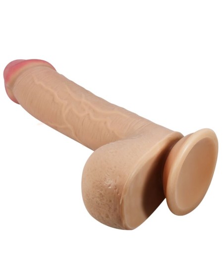 PRETTY LOVE - SLIDING SKIN SERIES DILDO REALÍSTICO CON VENTOSA PIEL DESLIZANTE NATURAL 23.4 CM