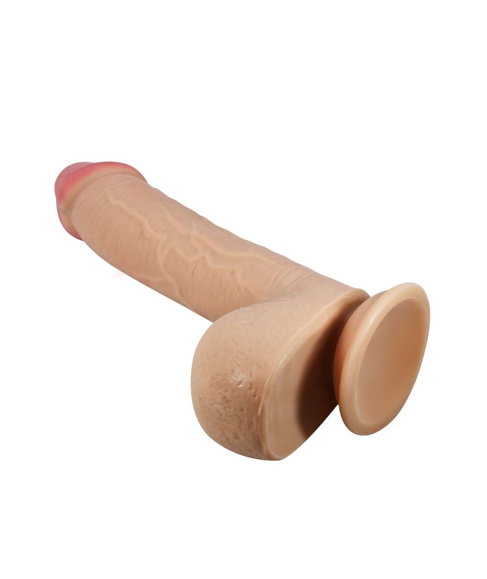 PRETTY LOVE - SLIDING SKIN SERIES DILDO REALÍSTICO CON VENTOSA PIEL DESLIZANTE NATURAL 23.4 CM