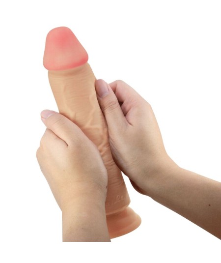 PRETTY LOVE - SLIDING SKIN SERIES DILDO REALÍSTICO CON VENTOSA PIEL DESLIZANTE NATURAL 23.4 CM