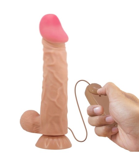 PRETTY LOVE - SLIDING SKIN SERIES DILDO REALÍSTICO CON VENTOSA PIEL DESLIZANTE NATURAL 24 CM