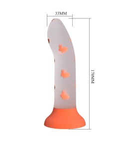 PRETTY LOVE - MAGICAL NIGHTFALL DILDO SIN VIBRACIÓN LUMINOSO NARANJA