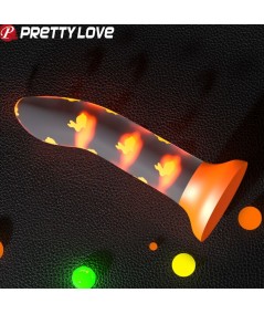 PRETTY LOVE - MAGICAL NIGHTFALL DILDO SIN VIBRACIÓN LUMINOSO NARANJA