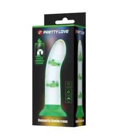 PRETTY LOVE - MAGICAL NIGHTFALL DILDO SIN VIBRACIÓN LUMINOSO VERDE