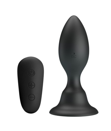 MR PLAY - PLUG ANAL CON VIBRACION NEGRO CONTROL REMOTO