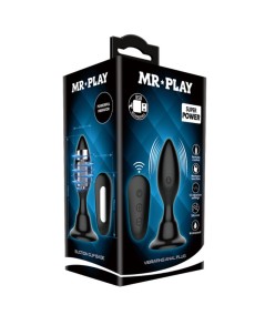 MR PLAY - PLUG ANAL CON VIBRACION NEGRO CONTROL REMOTO