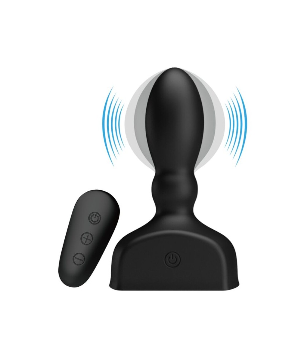 MR PLAY - PLUG ANAL HINCHABLE NEGRO CONTROL REMOTO