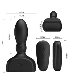 MR PLAY - PLUG ANAL HINCHABLE NEGRO CONTROL REMOTO