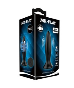 MR PLAY - PLUG ANAL VIBRADOR NEGRO RECARGABLE